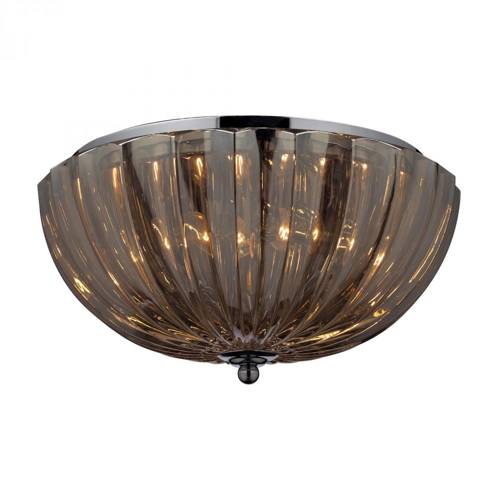ELK Lighting: Two Light Chrome Bowl Flush Mount ELK Lighting: Two Light Chrome Bowl Flush Mount